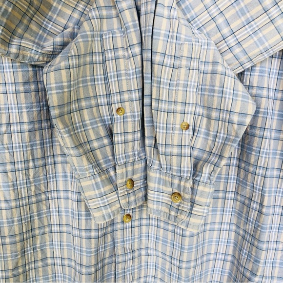 EDDIE BAUER Men’s Woven Plaid Checked Cotton Casual Button Up Shirt Size Medium - Picture 6 of 13